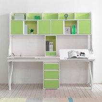 알토 2인 키즈 멀티형 각도조절책상 초등학생 어린이 핑크 공부 주니어 학생 책상, 그린