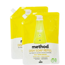 댕Ol몰 LG 메소드 친환경 주방세제 봉지 리필형 1000ml 레몬민트향, 2개