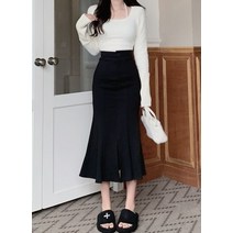 미니캐비넷 철제 미니 락커 삼각형 옷장 블랙 하이웨이스트 작은 칼집 피시테일 스커트 여성 슬림핏 슬리밍, 01 Black_02 M