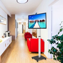 카멜마운트 TV스탠드 거치대 SMB27 이동식 모니터거치대, 화이트