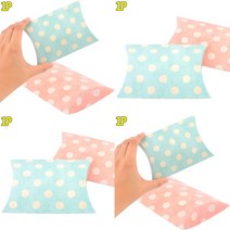 접이식 사각 땡땡이 선물상자 블루 투명케이스 종이가방도매 비닐쇼핑백제작 답례품포장 포장백 답례품상자 꽃