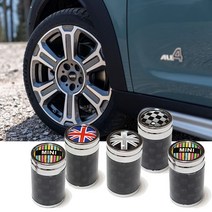 BMW 미니쿠퍼 타이어 카본 밸브캡 세트 튜닝 악세사리 컨트리맨 클럽맨 컨버터블 유니언잭