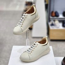 탠디 여성 4cm 아이보리 깔끔한 밴드끈 쿠션 스니커즈 X22002A