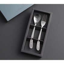 인스푼 티스푼포크 돌답례품 티스푼세트, 윙크 2P (포크1+티스푼1), 인쇄 / 포장 (파랑도트)