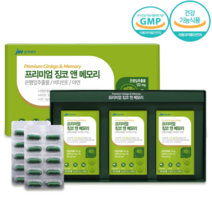 은행잎추출물 징코 식약청인정 비타민E 아연 기억력 혈행 개선 프리미엄징코앤메모리, 1세트, (30캡슐 x 3통)