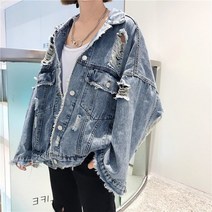 라오농 MELNA여성 봄 자켓 청 데님 코디 루즈핏 44 +HYFjj45X 자켓