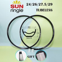자전거림 휠셋 sunringe duroc30 29er 27.5 26er 24inch 28 32 홀 튜브리스 mtb 마운트 aro xc am enduro 농구, 29 32시간 슬리브 2개