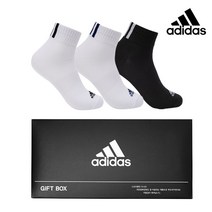 아디다스 남성용 양말 3족 선물세트
