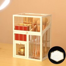 은상사 뚜껑있는 화이트 화장품 메이크업 정리함, 3. 브러쉬정리함(구슬포함)