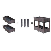 플랜트 박스 베란다 텃밭 화분 집에서 상추 키우기 마이 상자 배란다 직사각 옥상 미니텃밭, 2층용 기둥 (3칸용24개)
