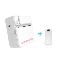 미니 귀여운 모양 휴대용 무선 감열식 라벨 프린터 57mm 안드로이드 IOS, C19 Pink with 1Roll