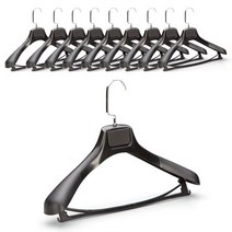BAZAR 광폭 정장옷걸이 10P, 블랙