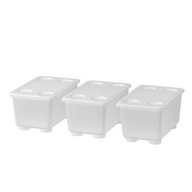 이케아 IKEA 글리스 GLIS 수납함세트 17x10, 투명수납함+뚜껑