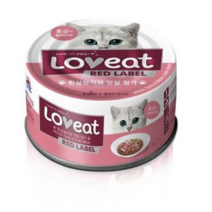 사조 러브잇 레드라벨 고양이 간식캔 160g, 흰살참치 + 맛살 혼합맛, 14개