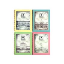 꿈드림22 옥스포드 oxford 6000 PP 포켓 절취 스프링 노트 LETTER 좌철 80매, LETTER-좌철-80매-색상랜덤