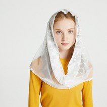 미사보 어린이미사보 미사포 패션 디자인 레이스 소프트 인피니티 스카프 머리띠 숄 랩 가톨릭 예배당 만틸라 베일 대량 링