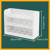 회전식 3 층 냉장고 계란 보관 상자 컨테이너 공간 절약 랙 30 칸 주방 정리, [04] B 30 Grids