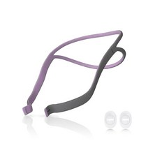 CPAP 교체용 헤드 기어 스트랩 ResMed AirFitP10 용 클립 포함 비강 베개 액세서리 마스크 미포함 및, [02] 1 headgear 2 Clips