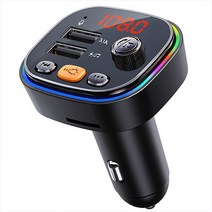 Elsecho Timmy퀵차지 퀄컴3.0 고속충전 올인원 차량용 블루투스 무선 오디오 카팩, 블랙