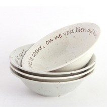 일본 오목 국물 앞접시 반찬그릇 4개 세트 깊은볼 선물용 매장 플레이팅 손님접대 신혼부부, 14cm찬기 4p세트