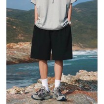 여름 트레이닝 팬츠 반바지 남자 와이드 힙합 일본 캐주얼 ins 하라주쿠풍 5부 팬츠