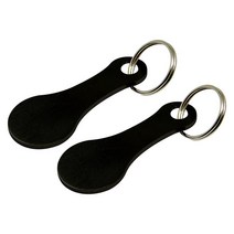 2Pcs 금 열쇠 고리 쇼핑 트롤리 토큰 스테인레스 스틸 카트 동전 잠금 해제 키, 03 Black