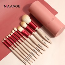 팝업형 스마트지갑 도난방지 카드홀더 RFID MAANGE 얼굴 절단 핸들 메이크업 브러쉬 세트 10 개 브러시 튜