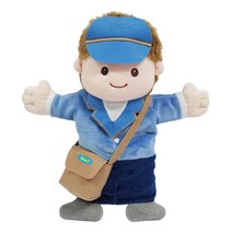 매직캐슬 손인형 직업이야기 우체부 /우체부손인형 포스트맨 우편배달부 우편물배달 역할인형 역할놀이인형 인형극 직업놀이 직업인형 유치원수업 어린이집교구, 우체부 1개