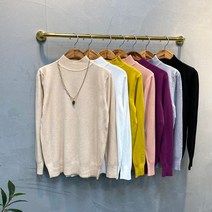 럭키567 / 비스코스50% 반하이넥 소프트 울 목폴라니트 7color
