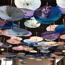 우산 양산 인테리어 천정 쇼핑몰 예술 미술 포토존, 밝은 색상 70cmㅡ1개, 1개