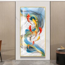 대형 비단 잉어 그림 60cm*120cm/70cm*140cm/80cm*160cm, 1호