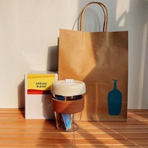 일본 블루보틀 카페 커피 텀블러 에코컵, 클래식베이지캡12oz/340mL