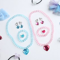 여아 어린이 유아 겨울왕국 귀걸이 목걸이 팔지 반지 4종 세트