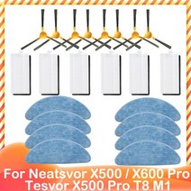 여과포 공조기 필터 Neatsvor X520 Pro Tesvor T8 M1 Ikhos 용 메인 사이드 브러쉬 헤파 필터 걸레 천, 18 Set 8