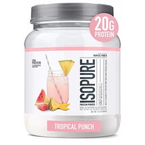 Isopure Protein Powder Infusions Tropical Punch 이소퓨어 프로틴 파우더 인퓨전 트로피컬 펀치맛 400g, 이미지참조, 1세트