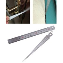 각장 게이지 용접 갭자 스테인레스 스틸 테이퍼 테스트 갭 깊이 눈금자 구멍 검사 도구 2 조각 115mm