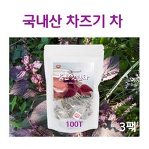 국산 차즈기 추출물 차즈기차 말린 건조 차조기 잎 자소엽 붉은깻잎 차 워터 티 물 루테올린 안토시아닌 효능, 3팩, 100티백, 3개