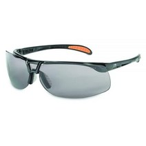 Honeywell Uvex Ademco by Protégé 안전 안경 메탈릭 블랙 프레임 그레이 렌즈 및 HydroShield 김 서림 방지 코팅 S4201HS 134433