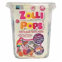 Zollipops The Clean Teeth Pops Tropical Flavors 졸리팝스 더 클린 티쓰 팝스 트로피컬 플래보 16oz(453.59g) 2팩