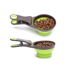 성견 펫푸드밀봉클립 급여 계량 스푼 펫푸드스푼 사료컵 댕댕이 펫스쿱 애견밥스푼, 1개