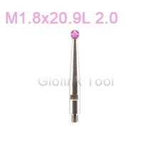 M2 스레드 루비 3D 3 차원 게이지 미터 좌표 측정 기계 CMM 팁 레버 프로브 다이얼 테스트 표시기, 14 M1.8x20.9L 2.0 T