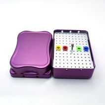 책 소독기 다용도 살균기 치과 120 홀 엔도 박스 소독 파일 홀더 오토 클레이 살균기 케이스 버 구강 관리, 04 purple