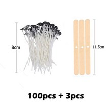 소이캔들 오브제캔들 1 롤 200 피트 61M 흰색 양초 심지 솜초 직조 DIY 및 만들기, 8cm A세트