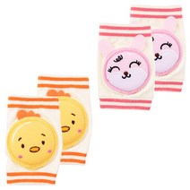 이유 동물친구들 무릎보호대 2세트, 꼬꼬+래빗
