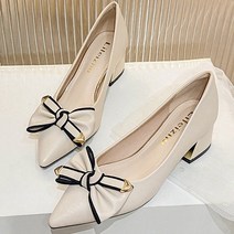 제이시 발편한 여자구두 5cm 명품st 리본 구두