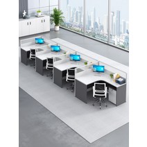 사무 가구 사무실책상 콜센터책상 고객센터 데스크, L 자형 싱글 시트  캐비닛