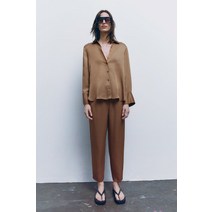 자라 ZARA 새틴 파자마 스타일 팬츠 128467