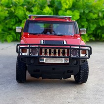 Hummer H2 허머 오프로드 자동차 미니어처 수집 다이캐스트 1:24, 단일사이즈, 레드