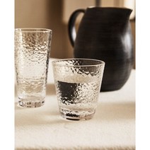 자라홈(ZARAHOME) 엠보스드 디자인 글라스 컵 41265401990, 투명_9 x 9.8 x 6 cm