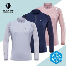 블랙야크 여성 여름 초냉감 쿨 집업티셔츠 M테르제 아이스 집업티 1BYTSM3502 경량 등산 아웃도어 상의